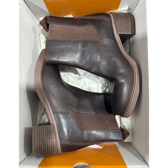 Timberland Women's Dalston Vibe Mid Chelsea Chestnut Boots Size: 8.5 - Picture 3 of 9